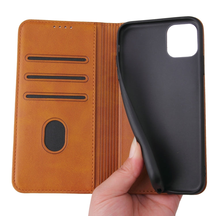 For iPhone 11 Pro Calf Texture Magnetic Horizontal Flip Leather Case with Holder & Card Slots & Wallet