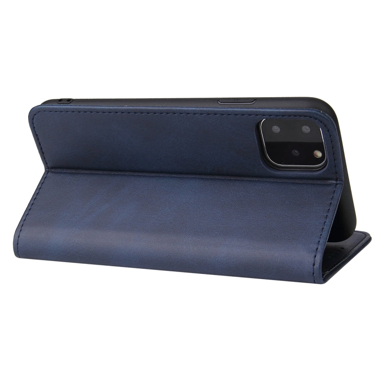 For iPhone 11 Pro Calf Texture Magnetic Horizontal Flip Leather Case with Holder & Card Slots & Wallet