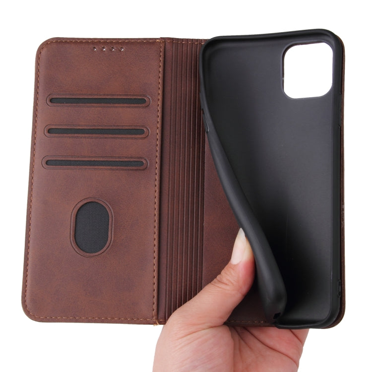 For iPhone 11 Pro Calf Texture Magnetic Horizontal Flip Leather Case with Holder & Card Slots & Wallet