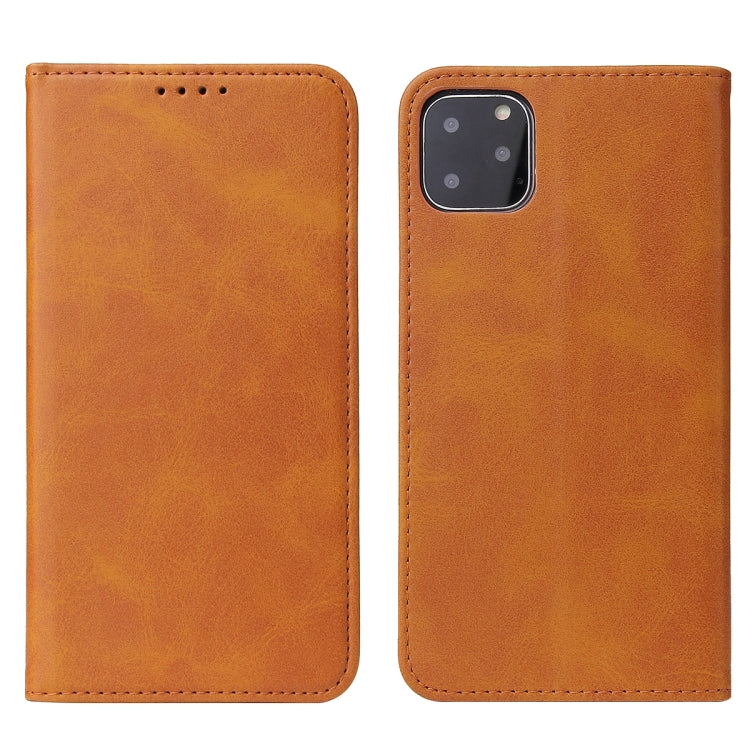 For iPhone 11 Pro Max Calf Texture Magnetic Horizontal Flip Leather Case with Holder & Card Slots & Wallet