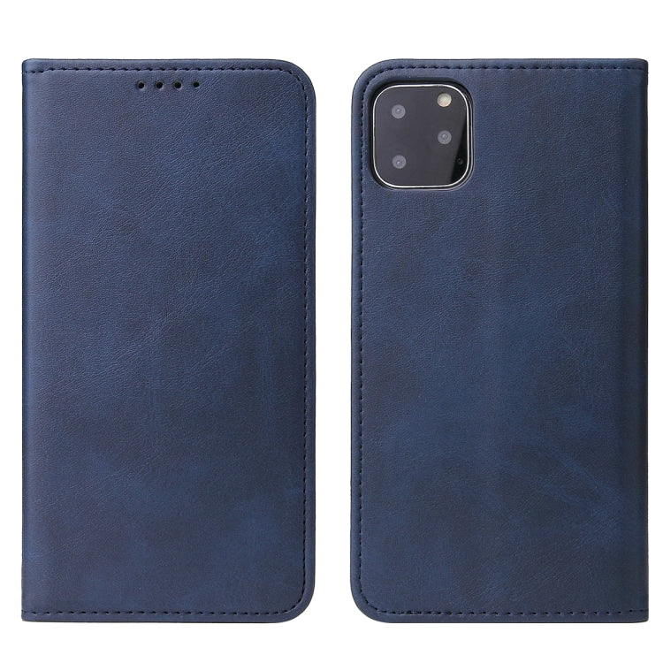 For iPhone 11 Pro Max Calf Texture Magnetic Horizontal Flip Leather Case with Holder & Card Slots & Wallet