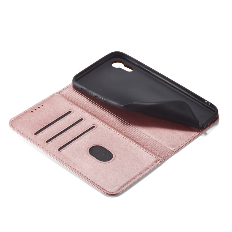 For iPhone XR Calf Texture Magnetic Horizontal Flip Leather Case with Holder & Card Slots & Wallet