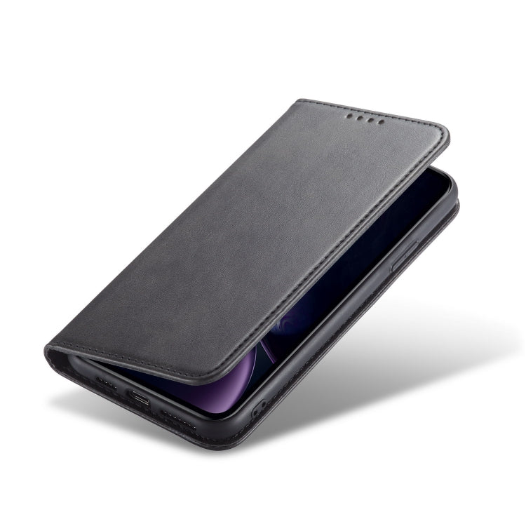 For iPhone XR Calf Texture Magnetic Horizontal Flip Leather Case with Holder & Card Slots & Wallet