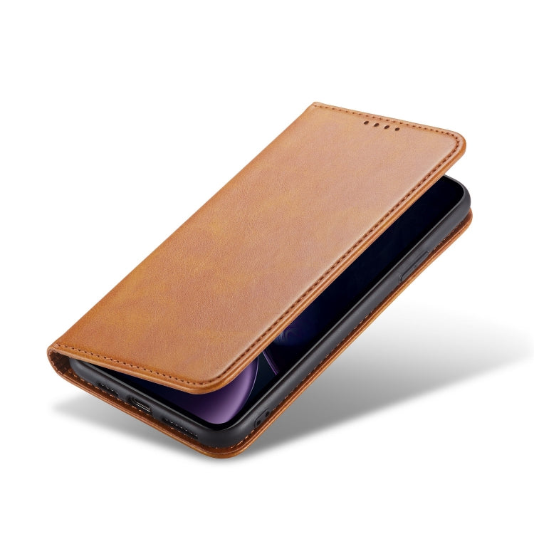 For iPhone XR Calf Texture Magnetic Horizontal Flip Leather Case with Holder & Card Slots & Wallet