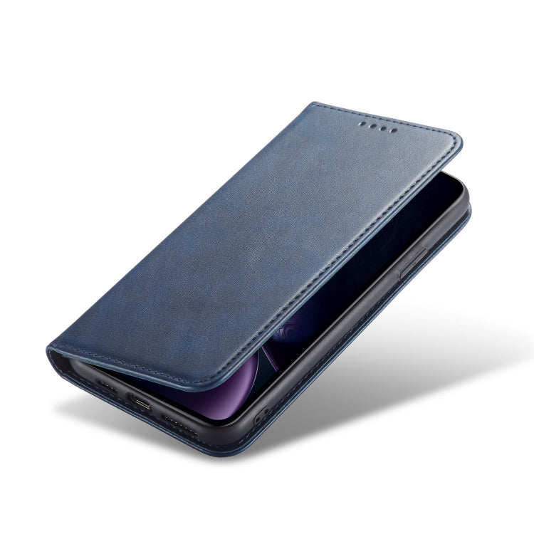 For iPhone XR Calf Texture Magnetic Horizontal Flip Leather Case with Holder & Card Slots & Wallet