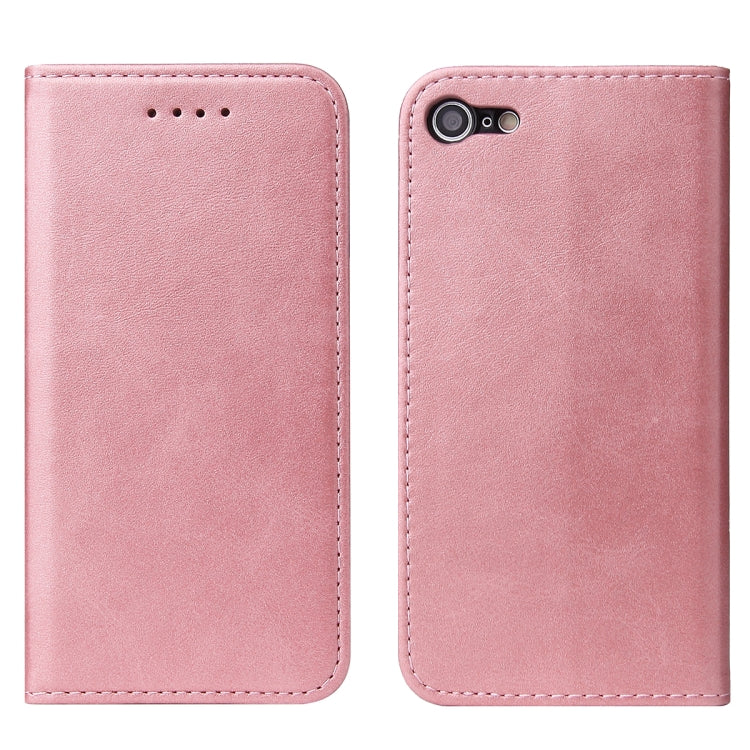 For iPhone SE 2022 / SE 2020 / 8 / 7 Calf Texture Magnetic Horizontal Flip Leather Case with Holder & Card Slots & Wallet