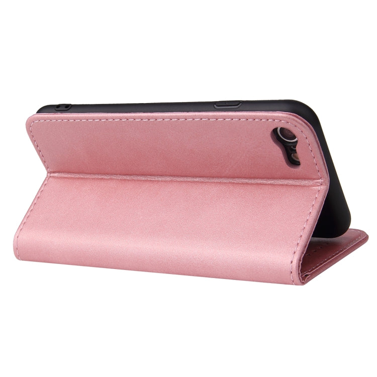 For iPhone SE 2022 / SE 2020 / 8 / 7 Calf Texture Magnetic Horizontal Flip Leather Case with Holder & Card Slots & Wallet