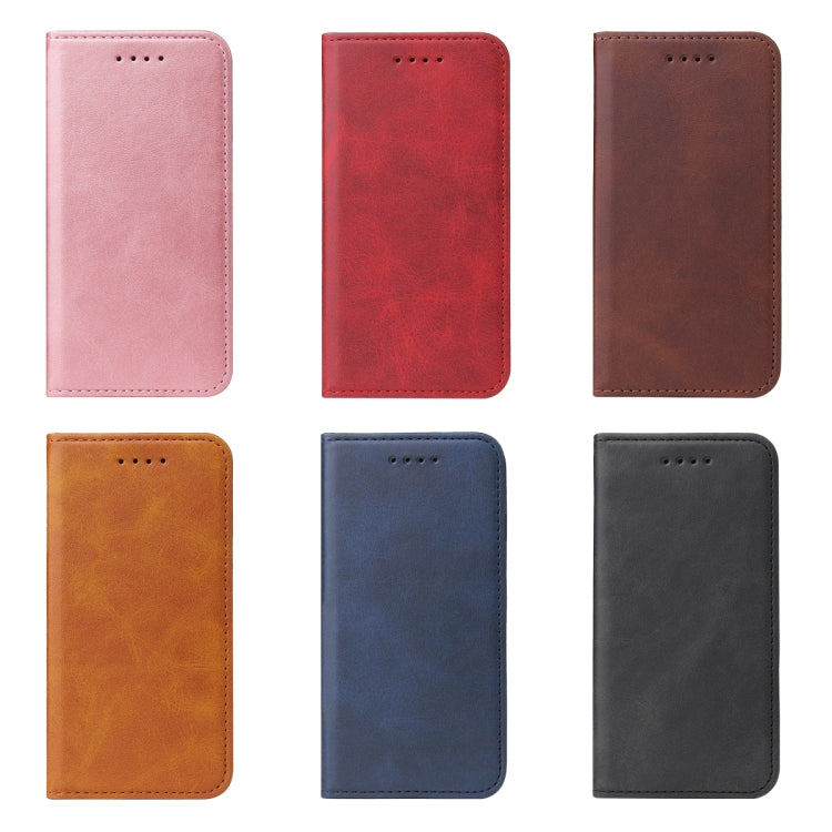 For iPhone SE 2022 / SE 2020 / 8 / 7 Calf Texture Magnetic Horizontal Flip Leather Case with Holder & Card Slots & Wallet