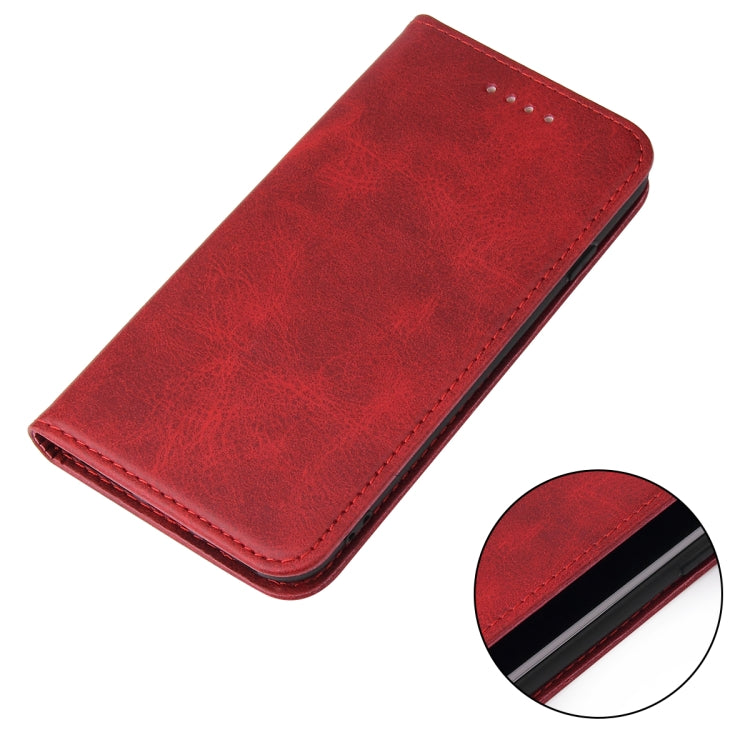 For iPhone SE 2022 / SE 2020 / 8 / 7 Calf Texture Magnetic Horizontal Flip Leather Case with Holder & Card Slots & Wallet
