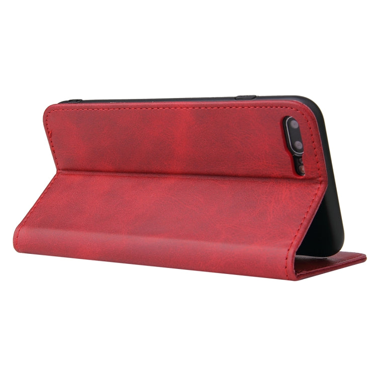 Calf Texture Magnetic Horizontal Flip Leather Case with Holder & Card Slots & Wallet For iPhone 8 Plus / 7 Plus