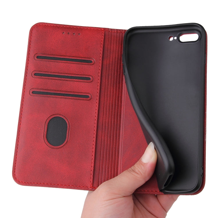 Calf Texture Magnetic Horizontal Flip Leather Case with Holder & Card Slots & Wallet For iPhone 8 Plus / 7 Plus