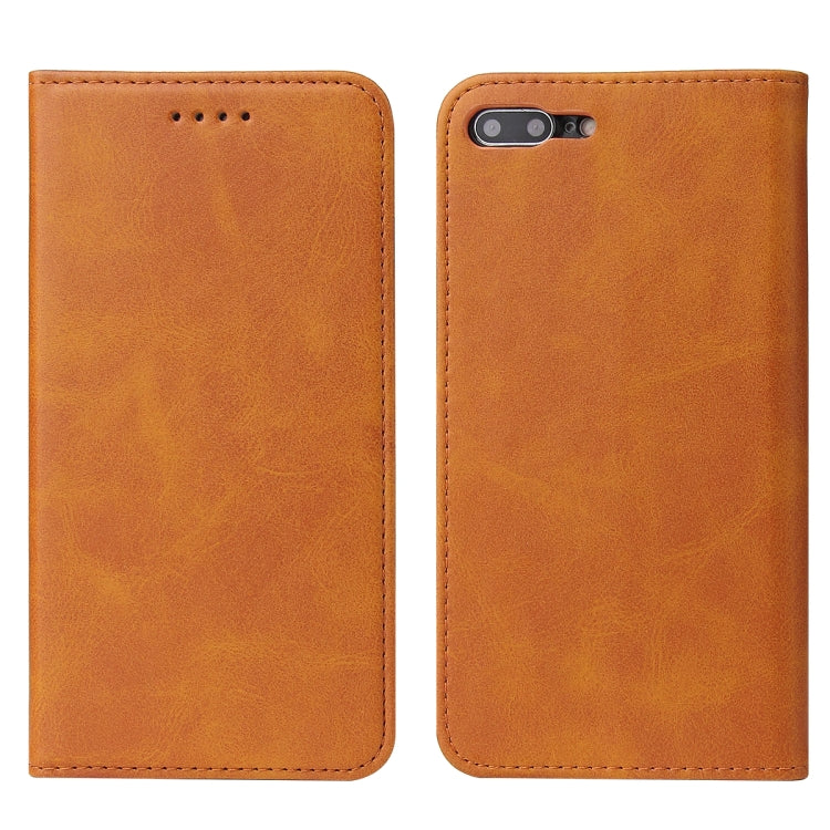 Calf Texture Magnetic Horizontal Flip Leather Case with Holder & Card Slots & Wallet For iPhone 8 Plus / 7 Plus