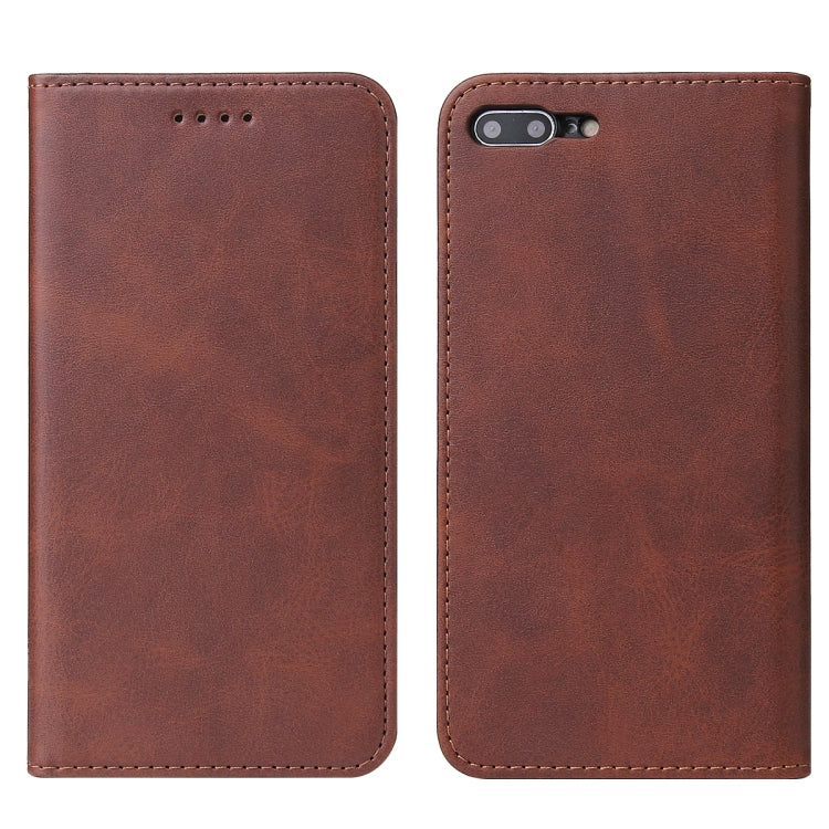 Calf Texture Magnetic Horizontal Flip Leather Case with Holder & Card Slots & Wallet For iPhone 8 Plus / 7 Plus