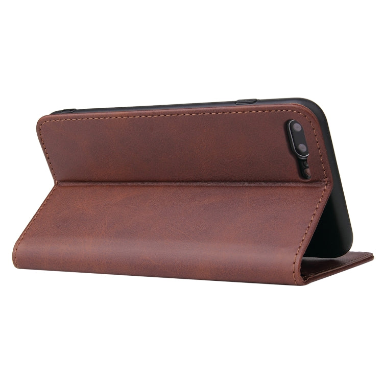 Calf Texture Magnetic Horizontal Flip Leather Case with Holder & Card Slots & Wallet For iPhone 8 Plus / 7 Plus