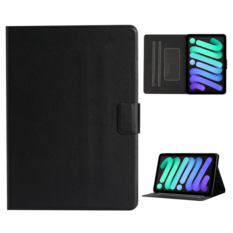 For iPad mini 6 Pure Color Horizontal Flip Leather Tablet Case with Card Slots & Holder & Sleep / Wake-up Function