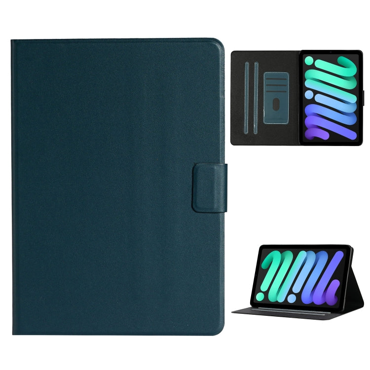 For iPad mini 6 Pure Color Horizontal Flip Leather Tablet Case with Card Slots & Holder & Sleep / Wake-up Function