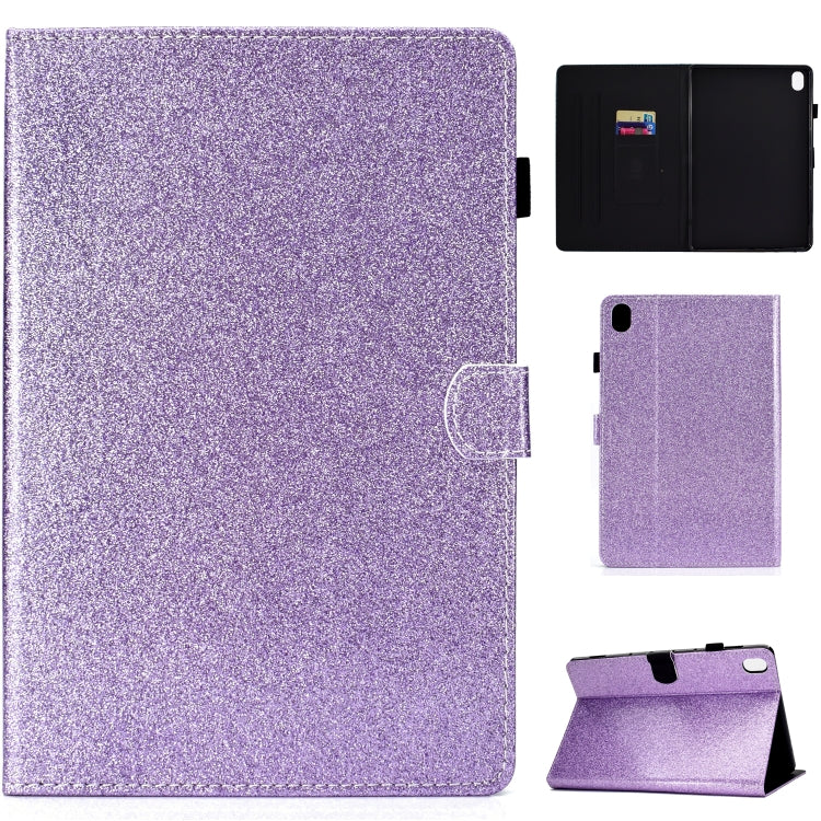 For Huawei MediaPad M6 8.4 Varnish Glitter Powder Horizontal Flip Leather Case with Holder & Card Slot