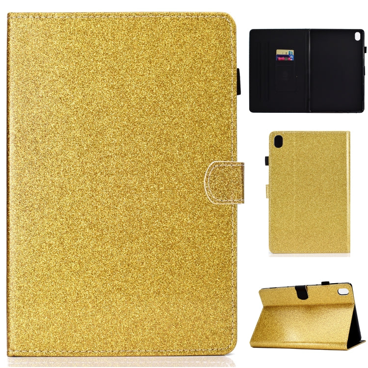 For Huawei MediaPad M6 8.4 Varnish Glitter Powder Horizontal Flip Leather Case with Holder & Card Slot