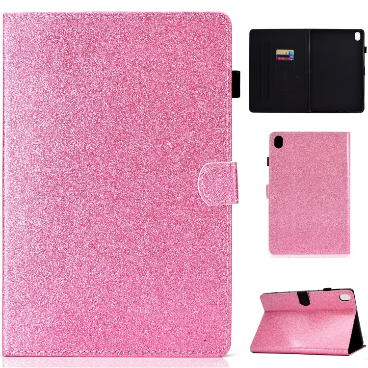 For Huawei MediaPad M6 10.8 Varnish Glitter Powder Horizontal Flip Leather Case with Holder & Card Slot