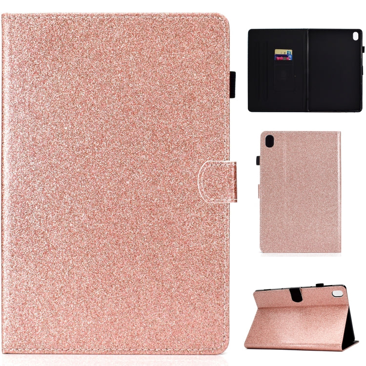 For Huawei MediaPad M6 10.8 Varnish Glitter Powder Horizontal Flip Leather Case with Holder & Card Slot