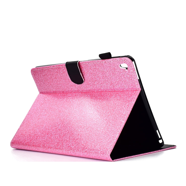 For iPad Pro 9.7 Varnish Glitter Powder Horizontal Flip Leather Case with Holder & Card Slot
