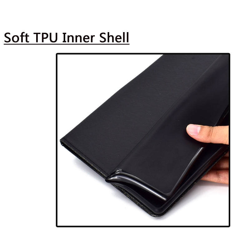 For iPad Pro 9.7 Varnish Glitter Powder Horizontal Flip Leather Case with Holder & Card Slot