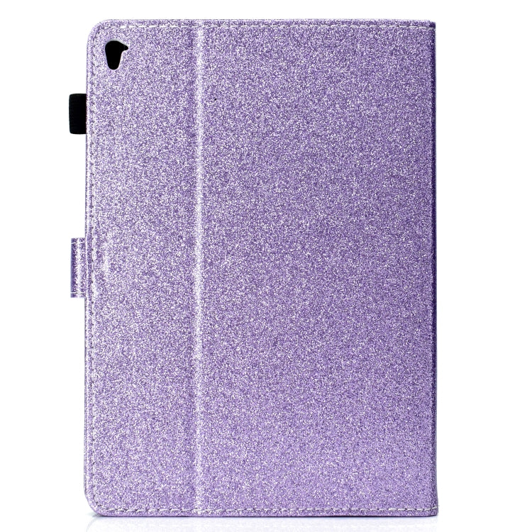 For iPad Pro 9.7 Varnish Glitter Powder Horizontal Flip Leather Case with Holder & Card Slot