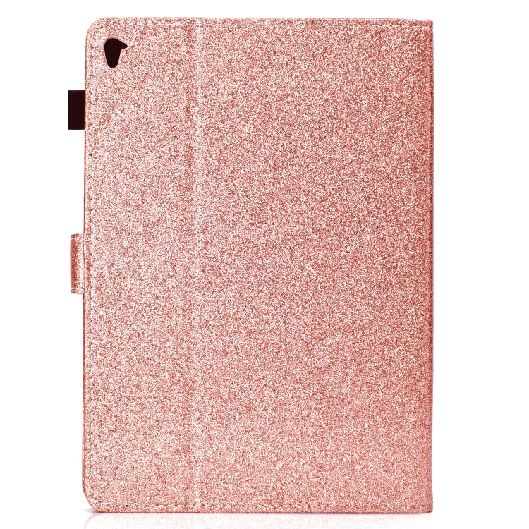 For iPad Pro 9.7 Varnish Glitter Powder Horizontal Flip Leather Case with Holder & Card Slot