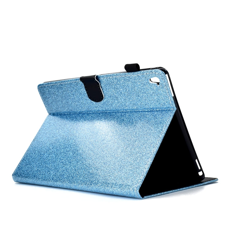 For iPad Pro 9.7 Varnish Glitter Powder Horizontal Flip Leather Case with Holder & Card Slot