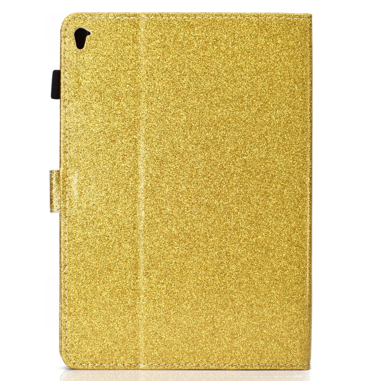 For iPad Pro 9.7 Varnish Glitter Powder Horizontal Flip Leather Case with Holder & Card Slot