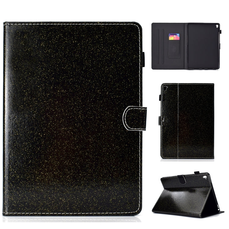 For iPad Pro 9.7 Varnish Glitter Powder Horizontal Flip Leather Case with Holder & Card Slot