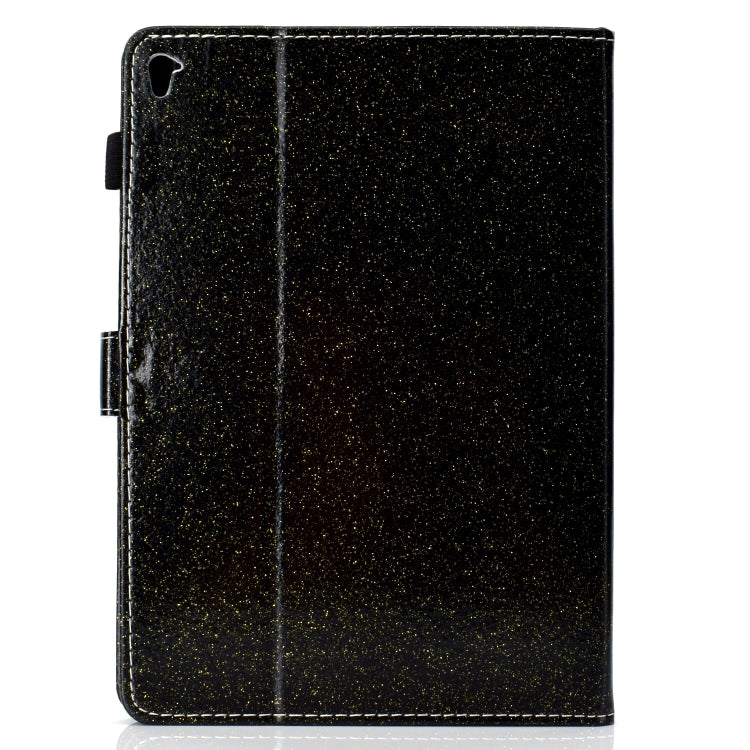 For iPad Pro 9.7 Varnish Glitter Powder Horizontal Flip Leather Case with Holder & Card Slot