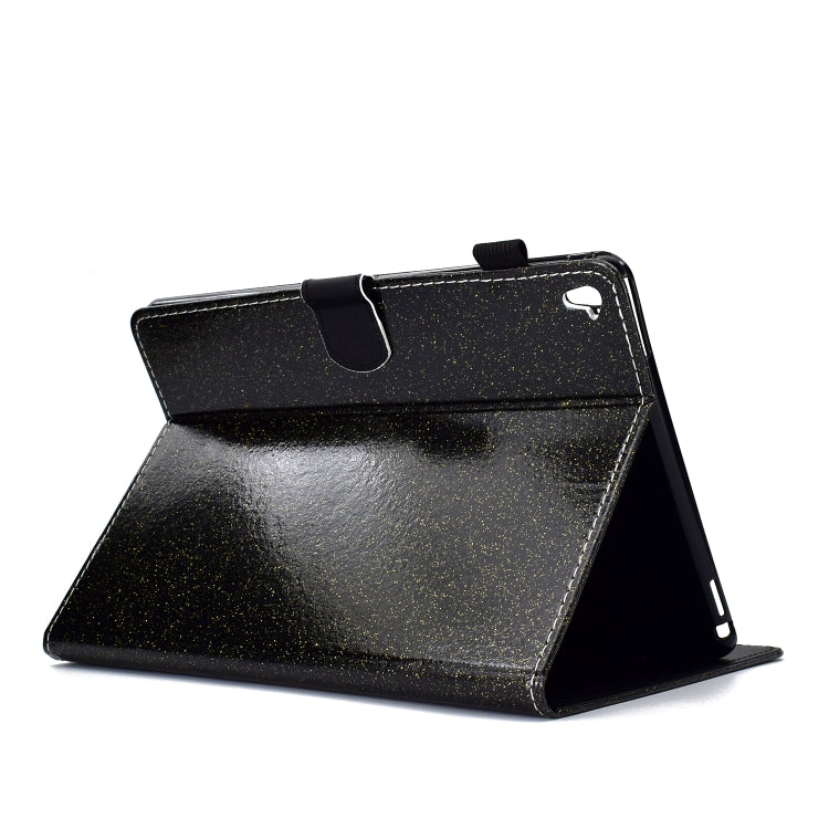 For iPad Pro 9.7 Varnish Glitter Powder Horizontal Flip Leather Case with Holder & Card Slot