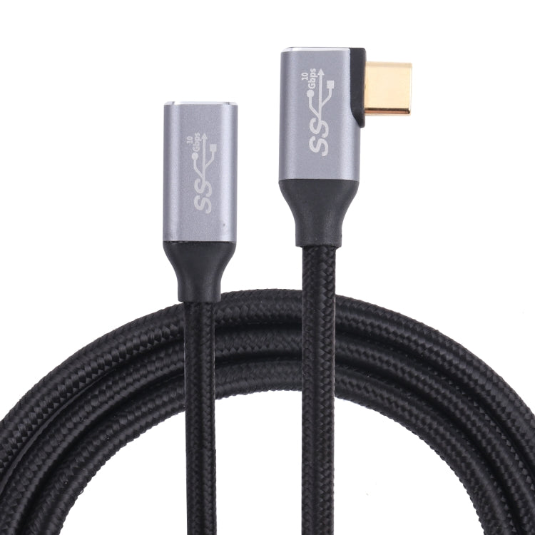 Elbow USB-C / Type-C Male to USB-C / Type-C Female Transmission Data Cable, Cable Length:1.5m