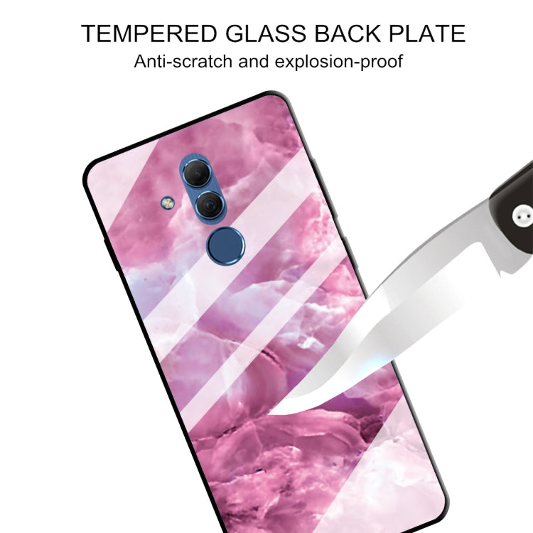 For Huawei Mate 20 Lite Marble Pattern Glass Protective Case
