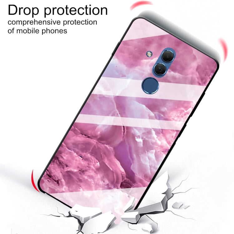 For Huawei Mate 20 Lite Marble Pattern Glass Protective Case