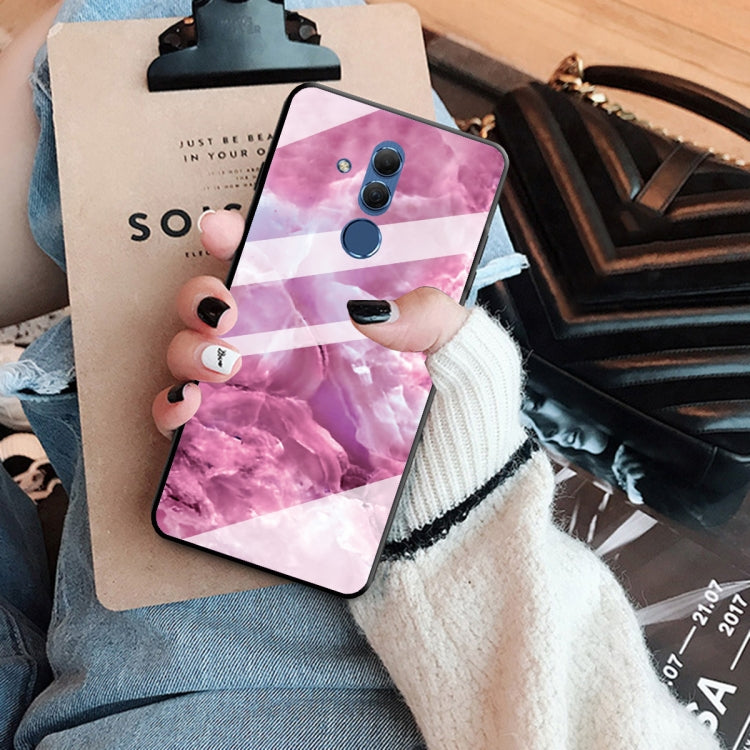 For Huawei Mate 20 Lite Marble Pattern Glass Protective Case