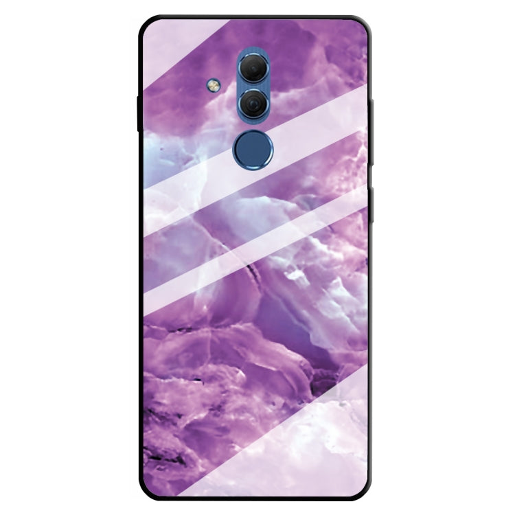 For Huawei Mate 20 Lite Marble Pattern Glass Protective Case