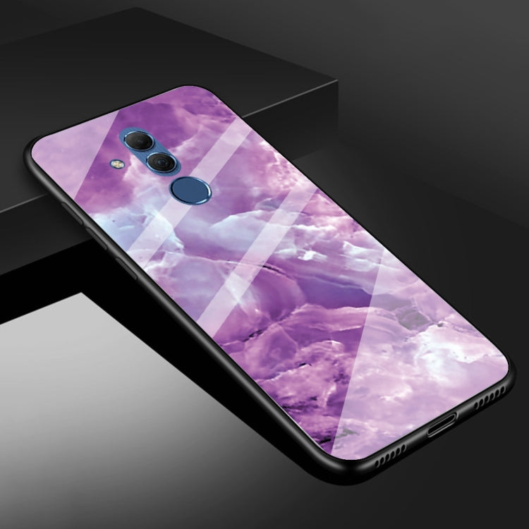 For Huawei Mate 20 Lite Marble Pattern Glass Protective Case