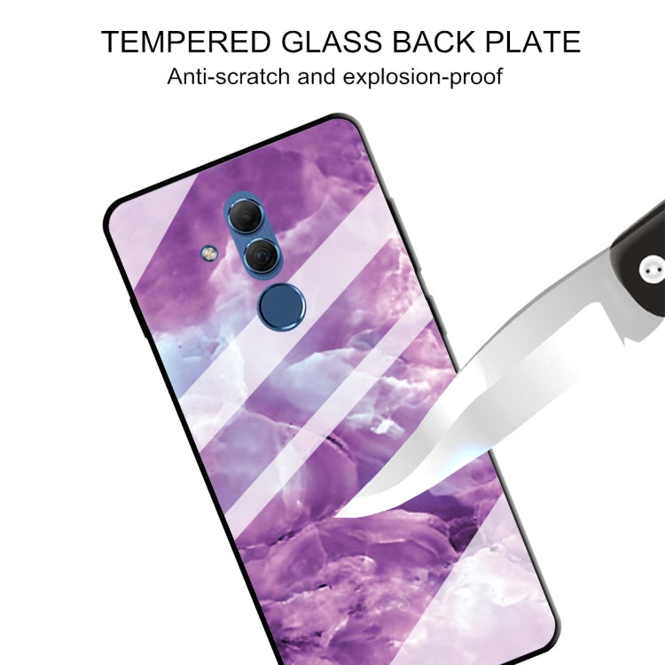 For Huawei Mate 20 Lite Marble Pattern Glass Protective Case