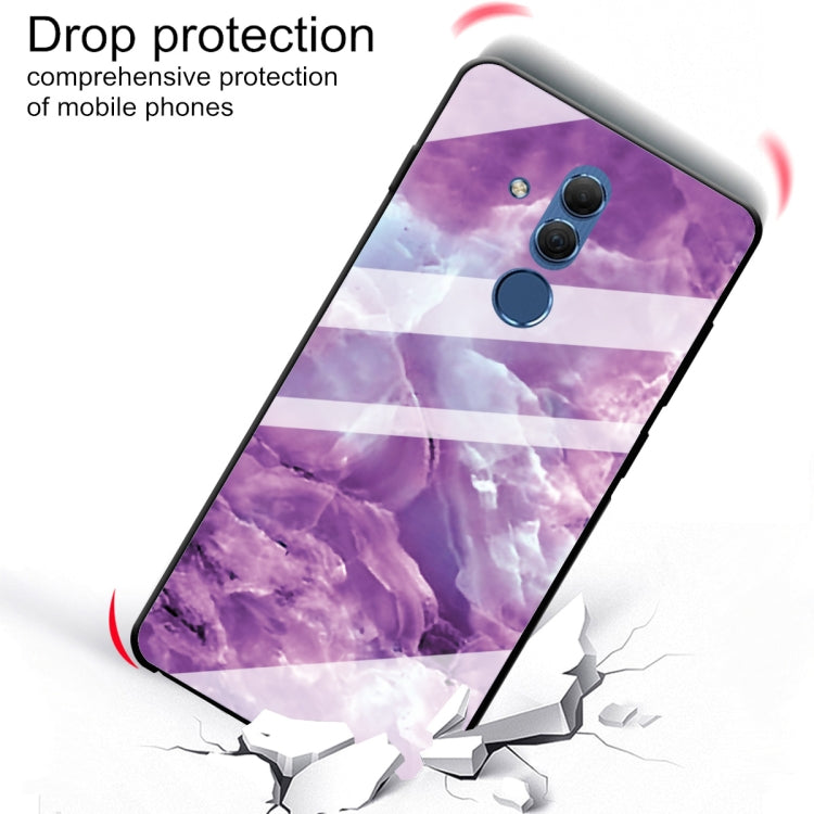 For Huawei Mate 20 Lite Marble Pattern Glass Protective Case
