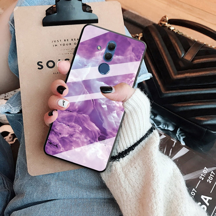 For Huawei Mate 20 Lite Marble Pattern Glass Protective Case