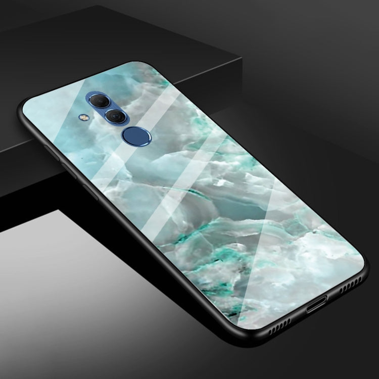 For Huawei Mate 20 Lite Marble Pattern Glass Protective Case
