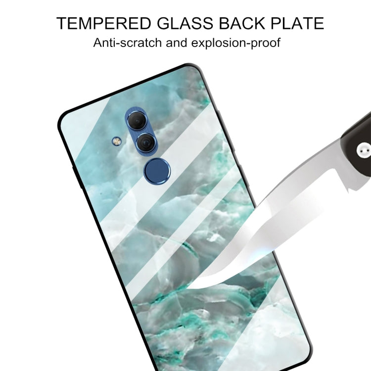For Huawei Mate 20 Lite Marble Pattern Glass Protective Case