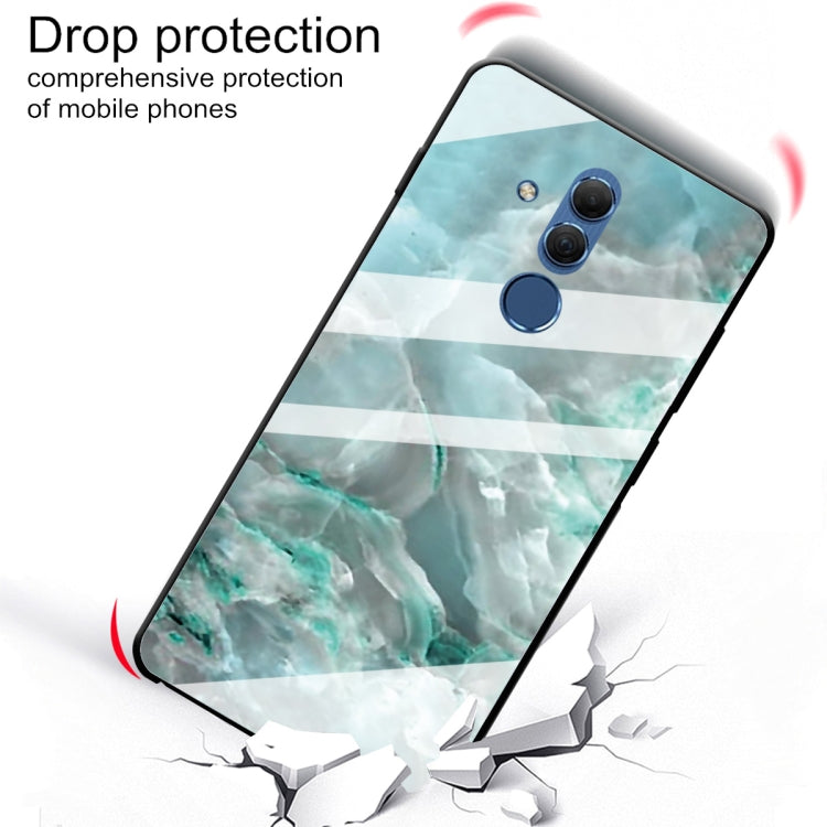 For Huawei Mate 20 Lite Marble Pattern Glass Protective Case