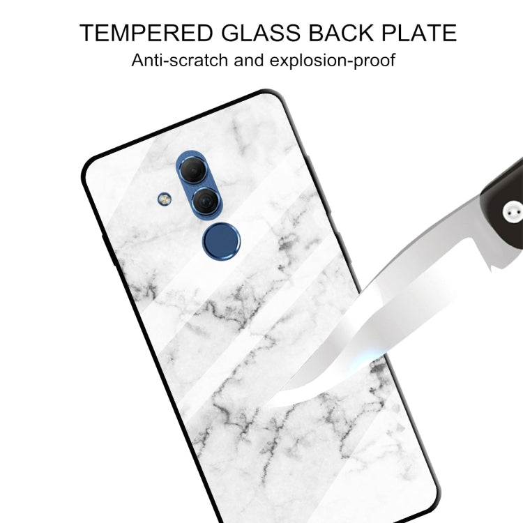For Huawei Mate 20 Lite Marble Pattern Glass Protective Case