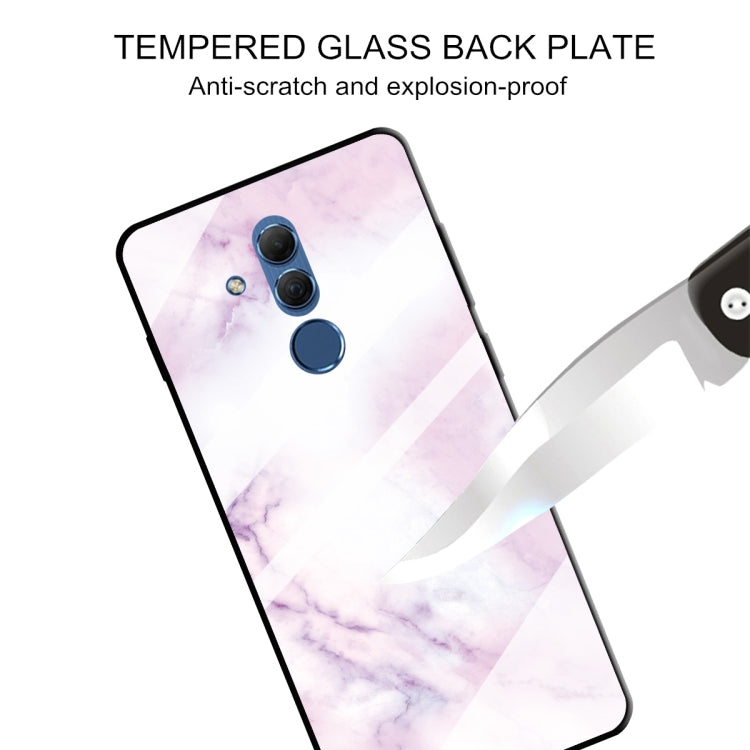 For Huawei Mate 20 Lite Marble Pattern Glass Protective Case