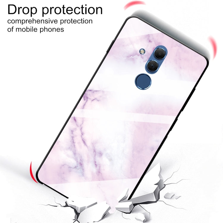 For Huawei Mate 20 Lite Marble Pattern Glass Protective Case
