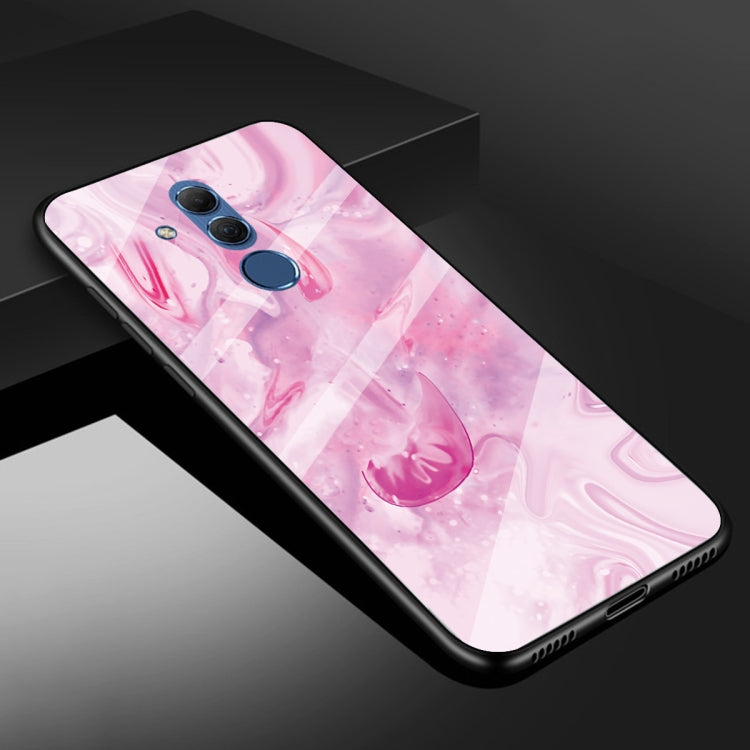 For Huawei Mate 20 Lite Marble Pattern Glass Protective Case