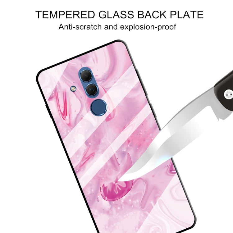 For Huawei Mate 20 Lite Marble Pattern Glass Protective Case